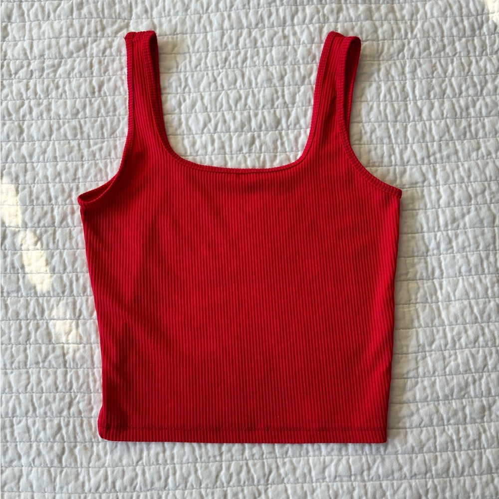 hollister ribbed scoop tank